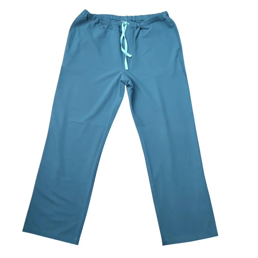 FIGS FM4500 Scrub Pants Mens XL Teal Blue Excellent Straight Leg Drawstring